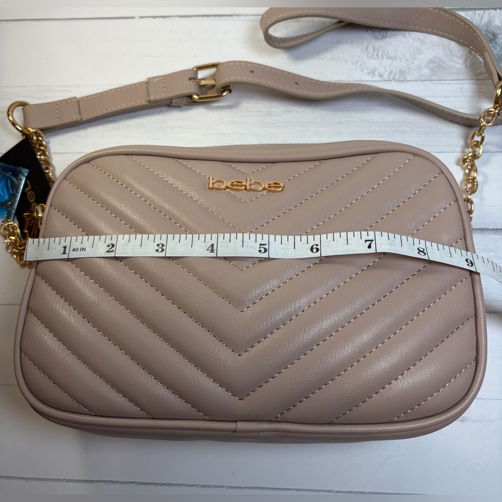 Bebe Quilted  Tyler Camera Crossbody Dusty Rose - Picture 5 of 12